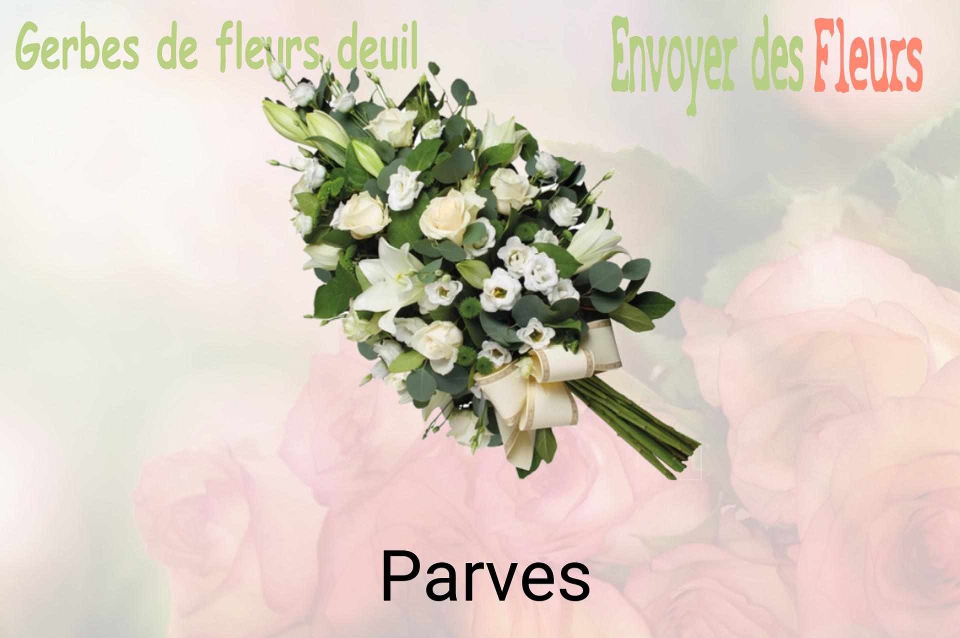 Gerbe de fleurs de deuil livrée à Parves
